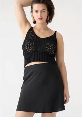 NWT J. Crew Gwen Mini Slip Skirt Black BK711 Size S